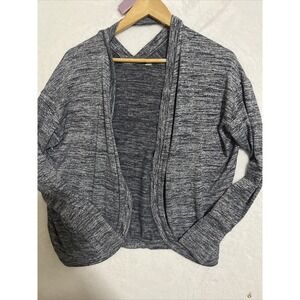 Athleta Women's Size XS Pose Open Front Cardigan Sweater Marled‎ Gray Thumbholes